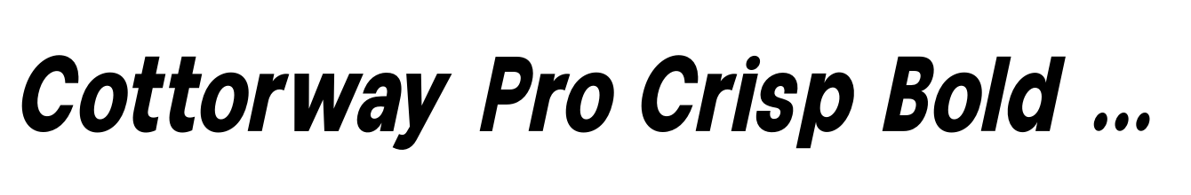 Cottorway Pro Crisp Bold Italic